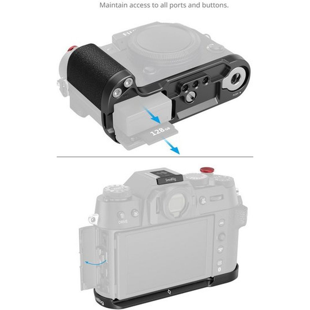 SmallRig 4783C Silikon-L-Griff für Fujifilm X-T50 (schwarz)