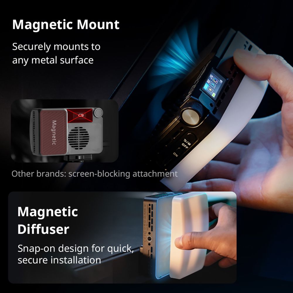 SmallRig 5357 RM 25C Mini lampe vidéo LED, noire