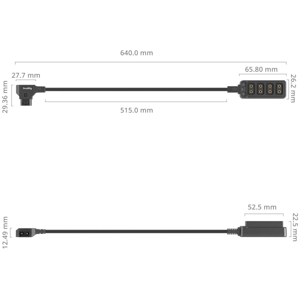SmallRig 4831 D-Tap Câble d'alimentation 1 à 4