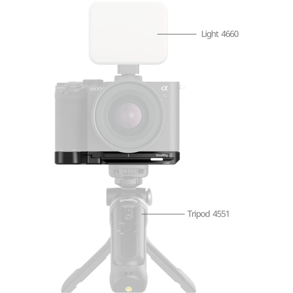 SmallRig 5481 Baseplate mit Airtag Slot für Sony Alpha 7C II / Alpha 7CR, schwarz