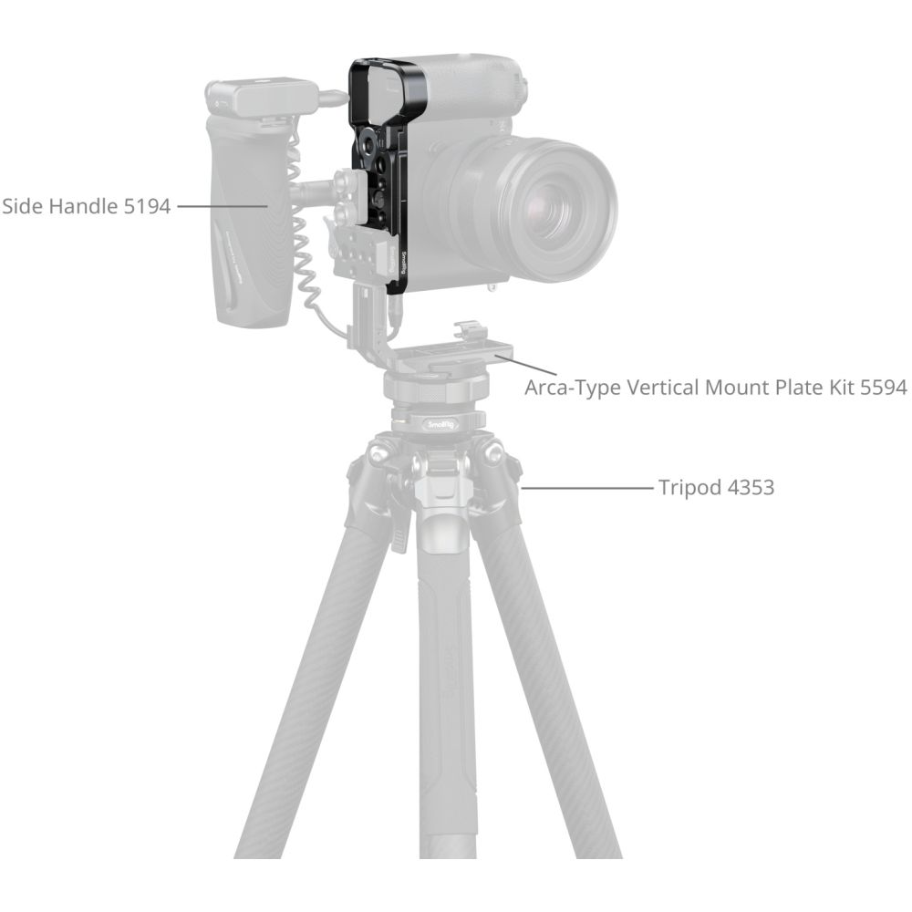SmallRig 5481 Baseplate mit Airtag Slot für Sony Alpha 7C II / Alpha 7CR, schwarz