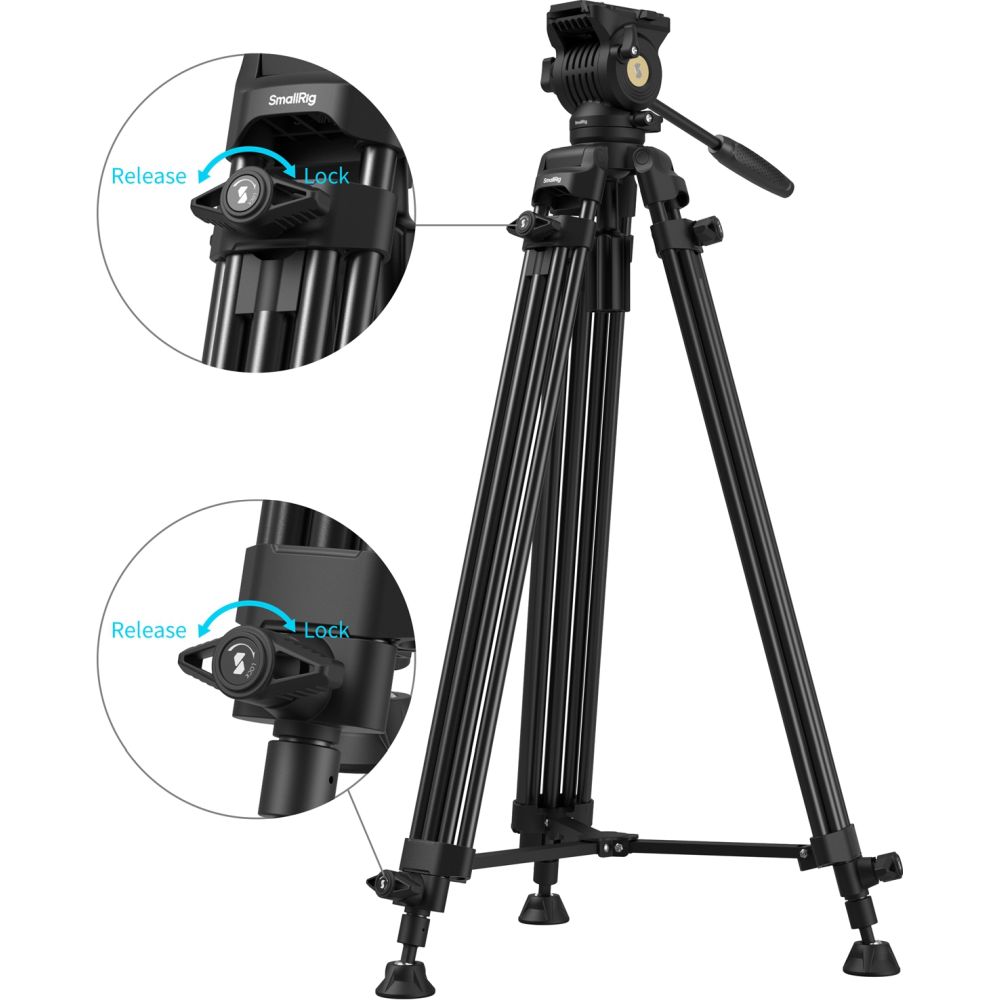 SmallRig 5440 AD14 Trépied robuste en alliage d'aluminium