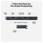 Hyper USB-C HyperDrive Duo Pro Hub 7 en 2 - bleu
