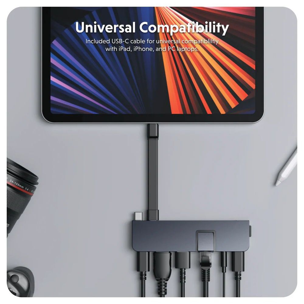 Hyper USB-C HyperDrive Duo Pro Hub 7 en 2 - bleu