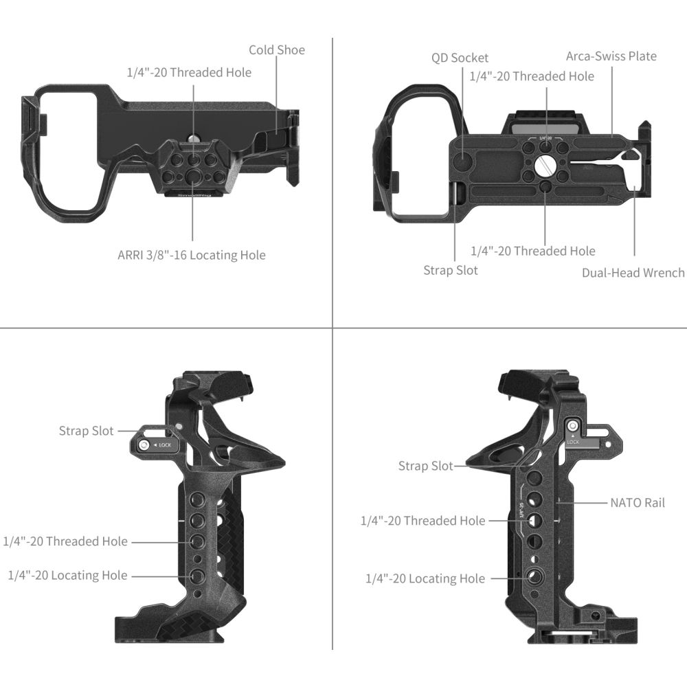 SmallRig 5502 Cage « Noir Mamba » pour Panasonic S1R II / S1 II / S1 IIE