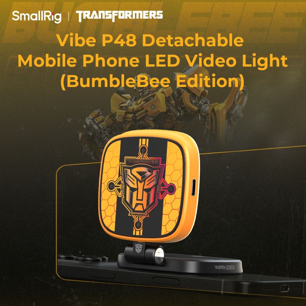 SmallRig 5513 Vibe P48 Abnehmbares Handy-LED-Videolicht „BumbleBee Edition“
