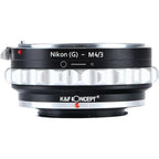 K&F Adaptateur d'objectif Nikon F (type G) - Micro 4/3