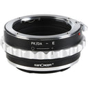 K&F Adaptateur d'objectif Pentax K/DA - Monture Sony E