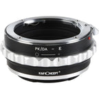 K&F Adaptateur d'objectif Pentax K/DA - Monture Sony E