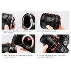 K&F Objektivadapter Nikon F – Sony E-Mount (IV PRO)