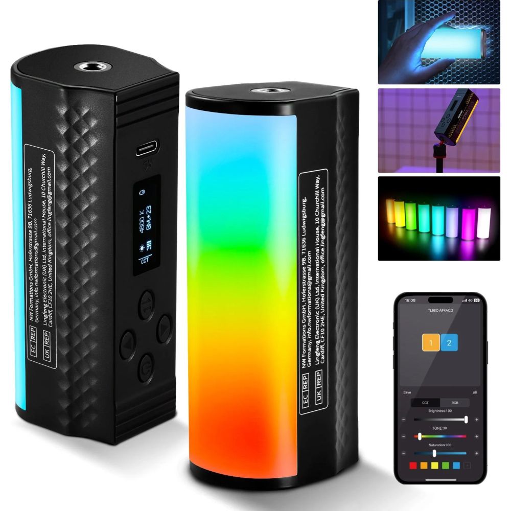 Neewer TL98C 6W magnetisches RGB-Röhrenlicht 108cm