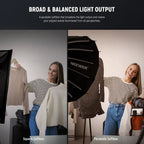 Neewer SF65Q 65 cm breite parabolische Softbox mit Schnellverschluss und Wabengitter