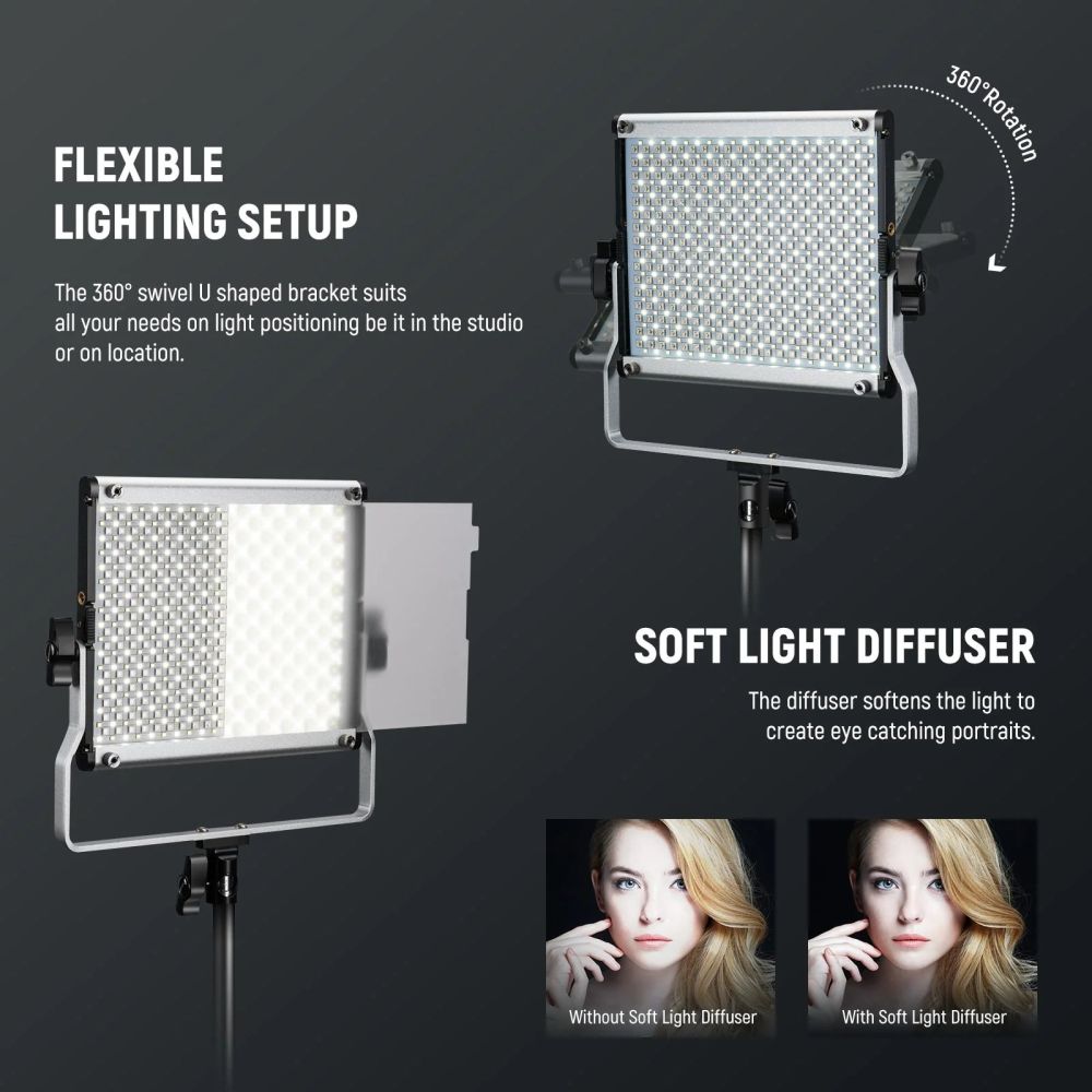 Neewer 660 PRO II 2x 50W RGB LED Lichtset inkl. Ständer und Tragetasche