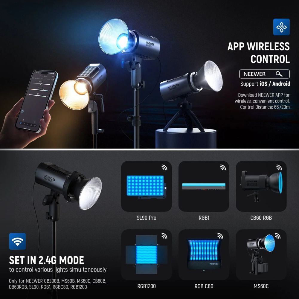 Neewer MS150C 150W RGB LED-Licht