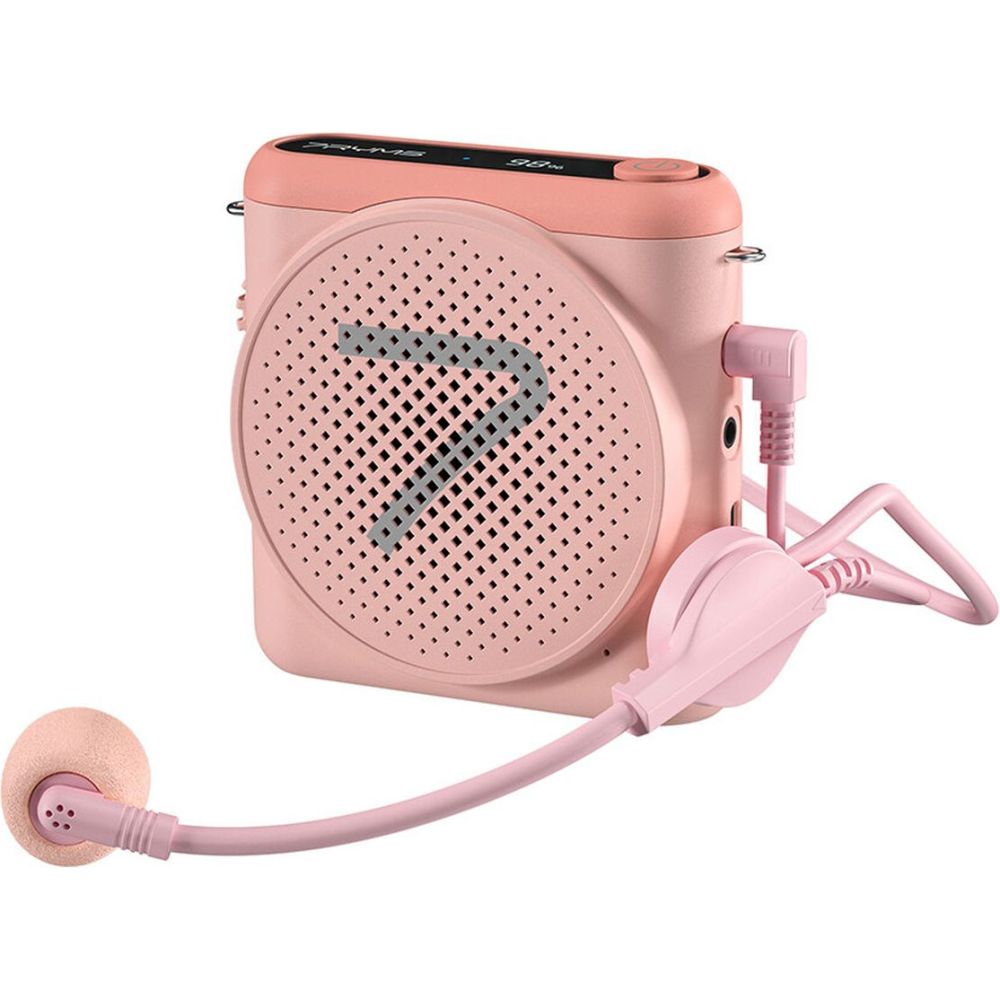 7Ryms Enceinte de présentation avec casque filaire - rose