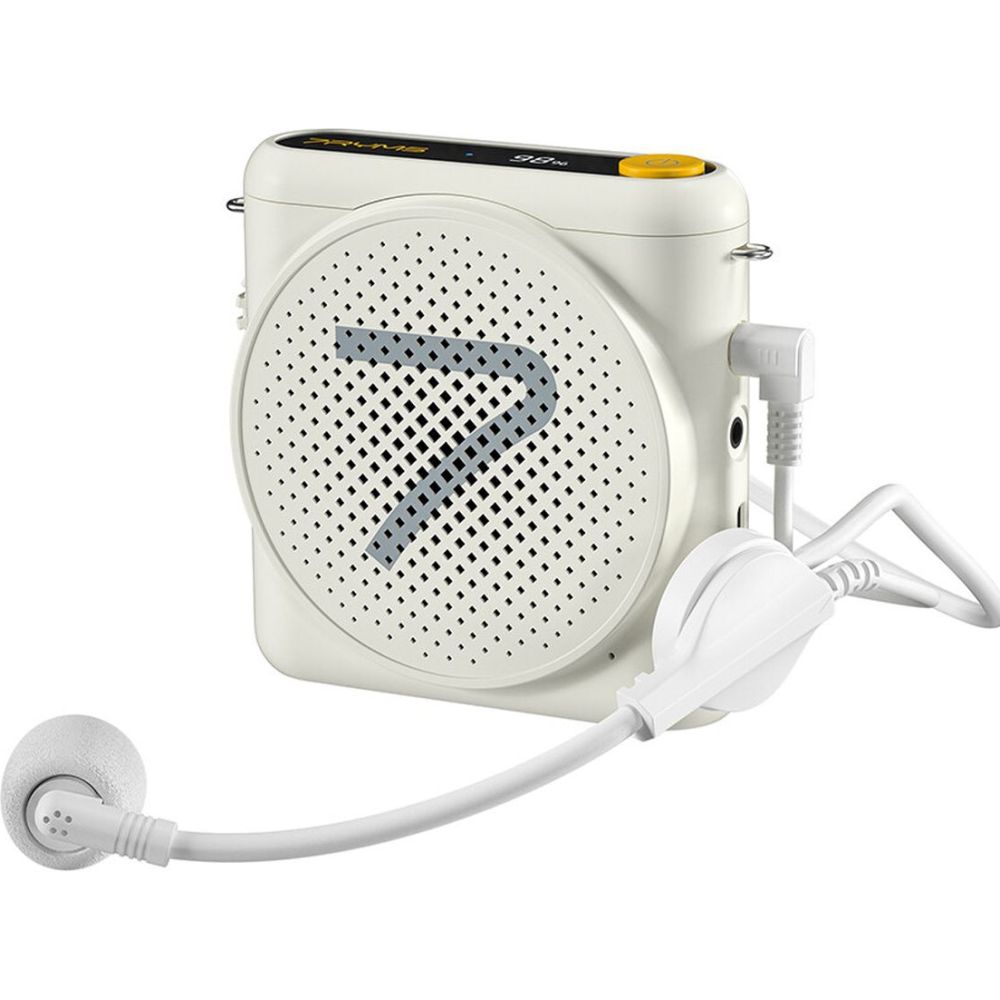 7Ryms Presentation speaker with wired headset - white