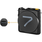 7Ryms Enceinte de Présentation avec Microphone sans Fil - Noir