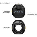 7Ryms Enceinte de Présentation avec Microphone sans Fil - Noir