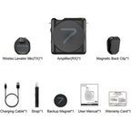 7Ryms Enceinte de Présentation avec Microphone sans Fil - Noir