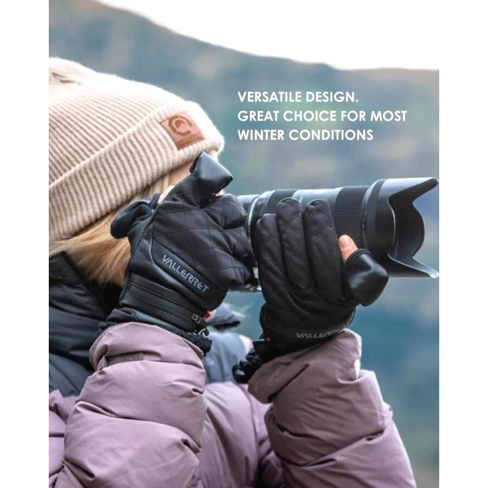 Vallerret Saga Damenhandschuh Schwarz, L
