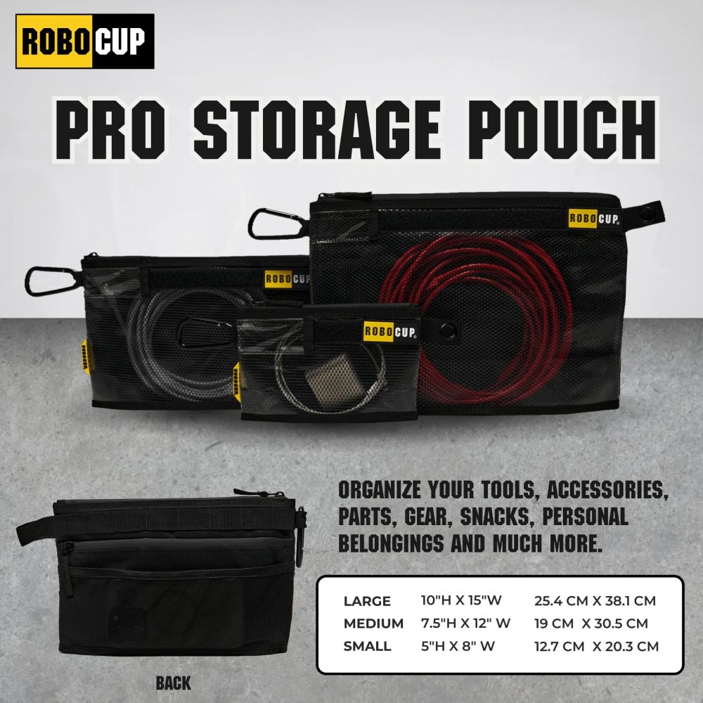 RoboCup Pro Zippered Storage Pouch 3 Pack