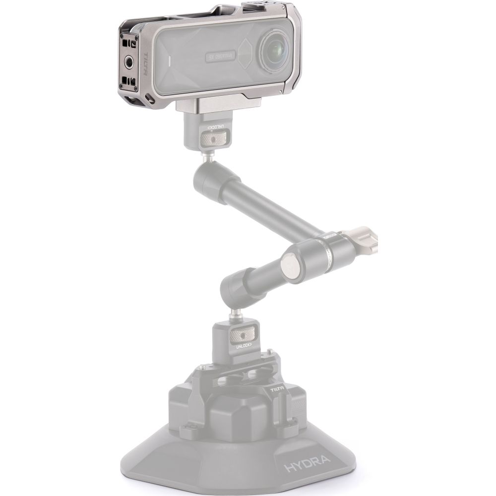 Tilta Plaque de Montage Horizontale pour Cage de Caméra Insta360 X5 - Gris Titane
