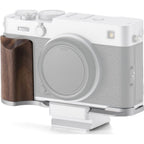 Tilta Montagegrundplatte mit Holzgriff für Fujifilm X-E5 - Silber