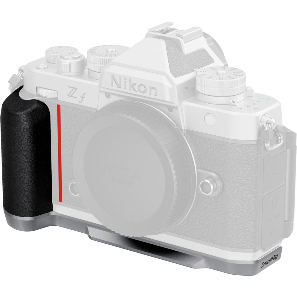 SmallRig 5706 Plaque de Montage en L avec Poignée en Silicone pour Nikon Z F, Argent