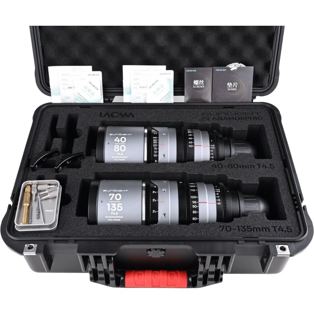 Laowa Sunlight FF 2x Anamorphic Zoom Bundle 40-80/70-135mm Silber