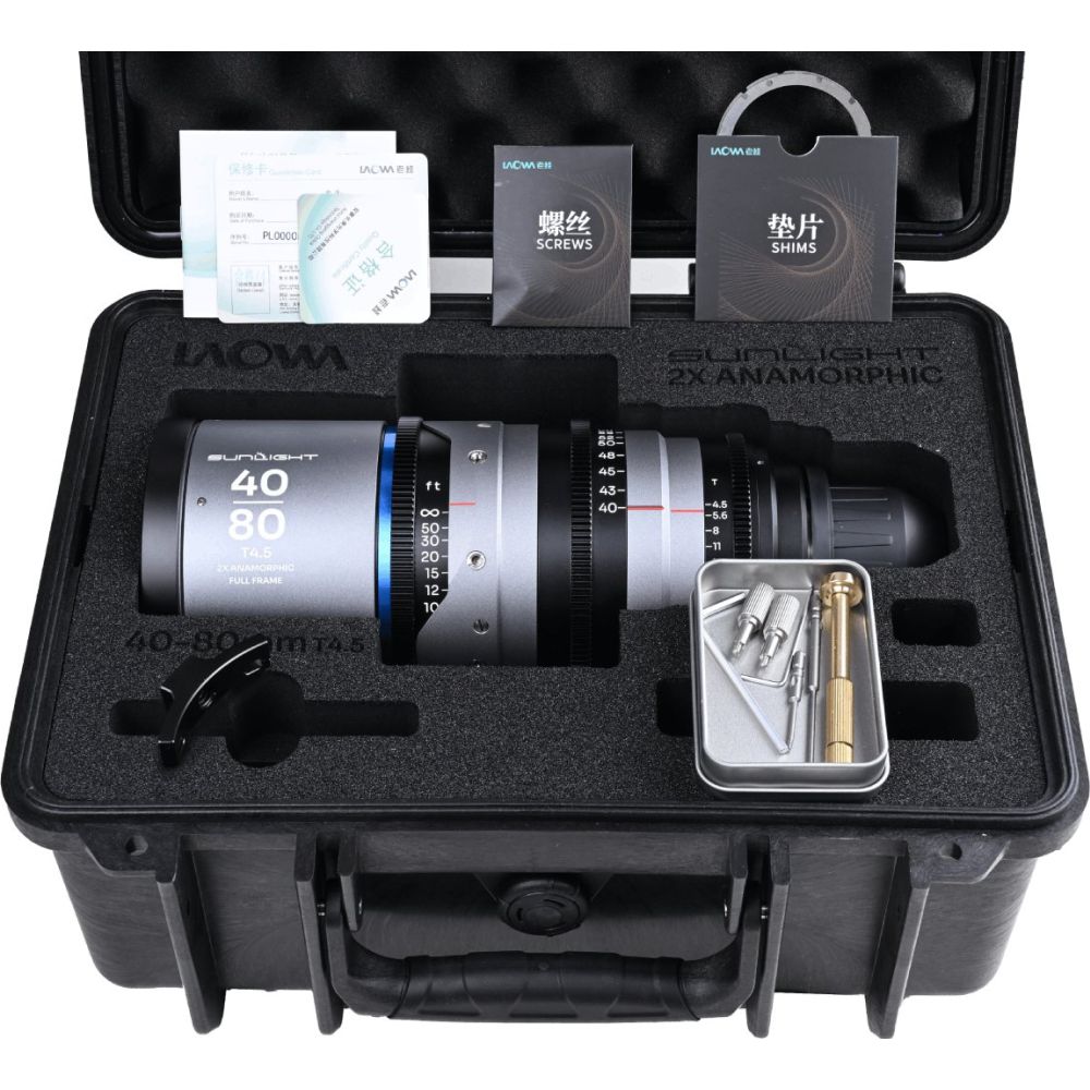 Laowa Sunlight FF Zoom anamorphique 2x 40-80mm T4.5 Bleu