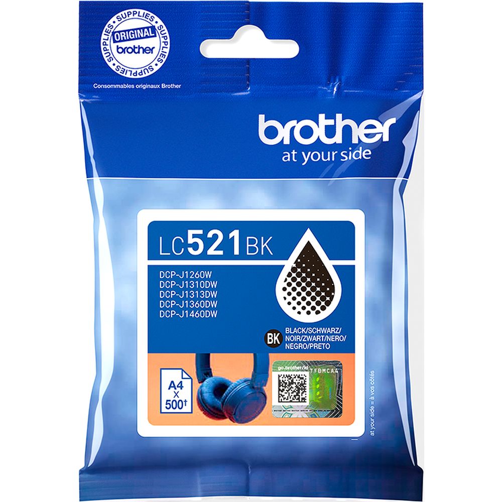 Brother LC-521BK schwarze Tintenpatrone
