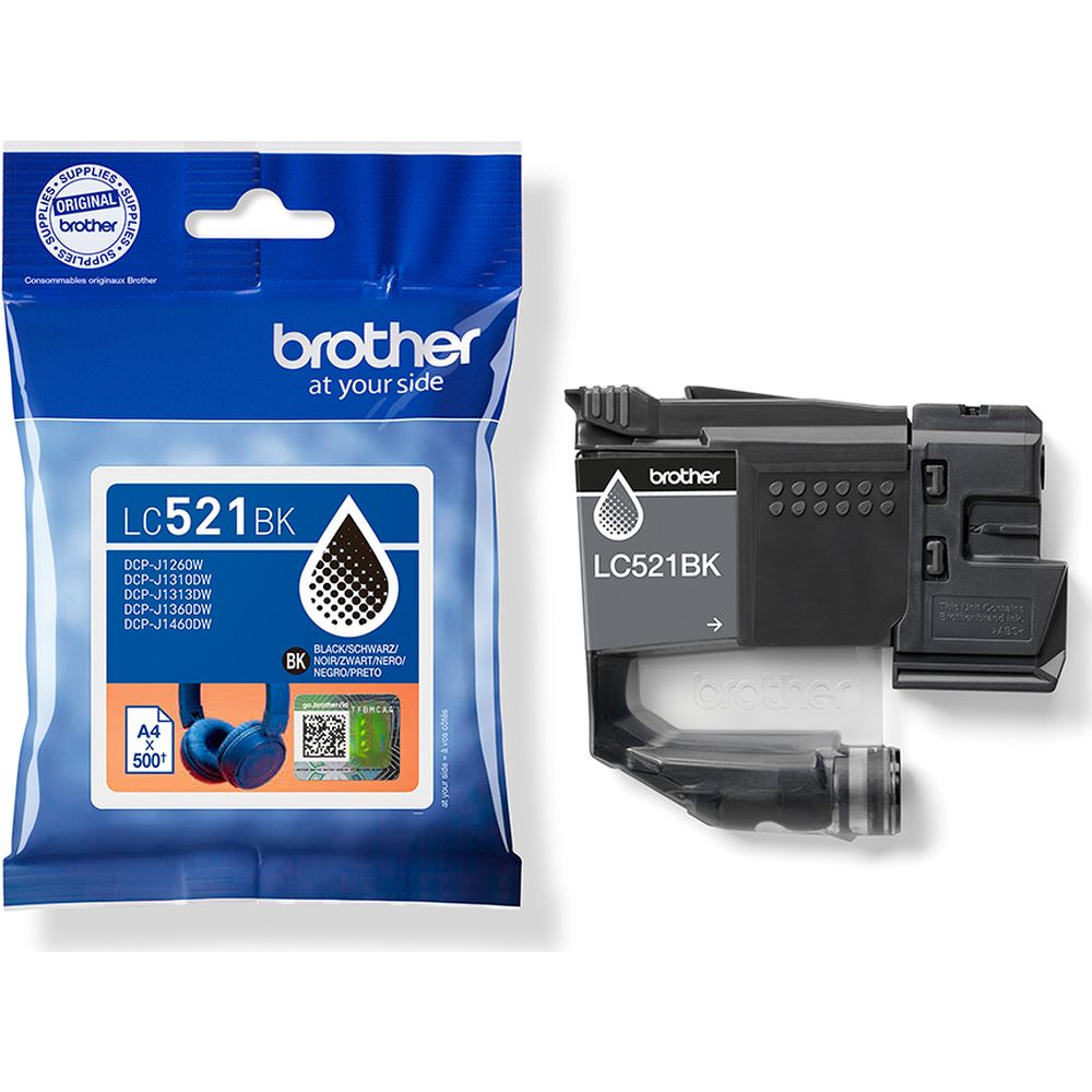 Brother LC-521BK schwarze Tintenpatrone