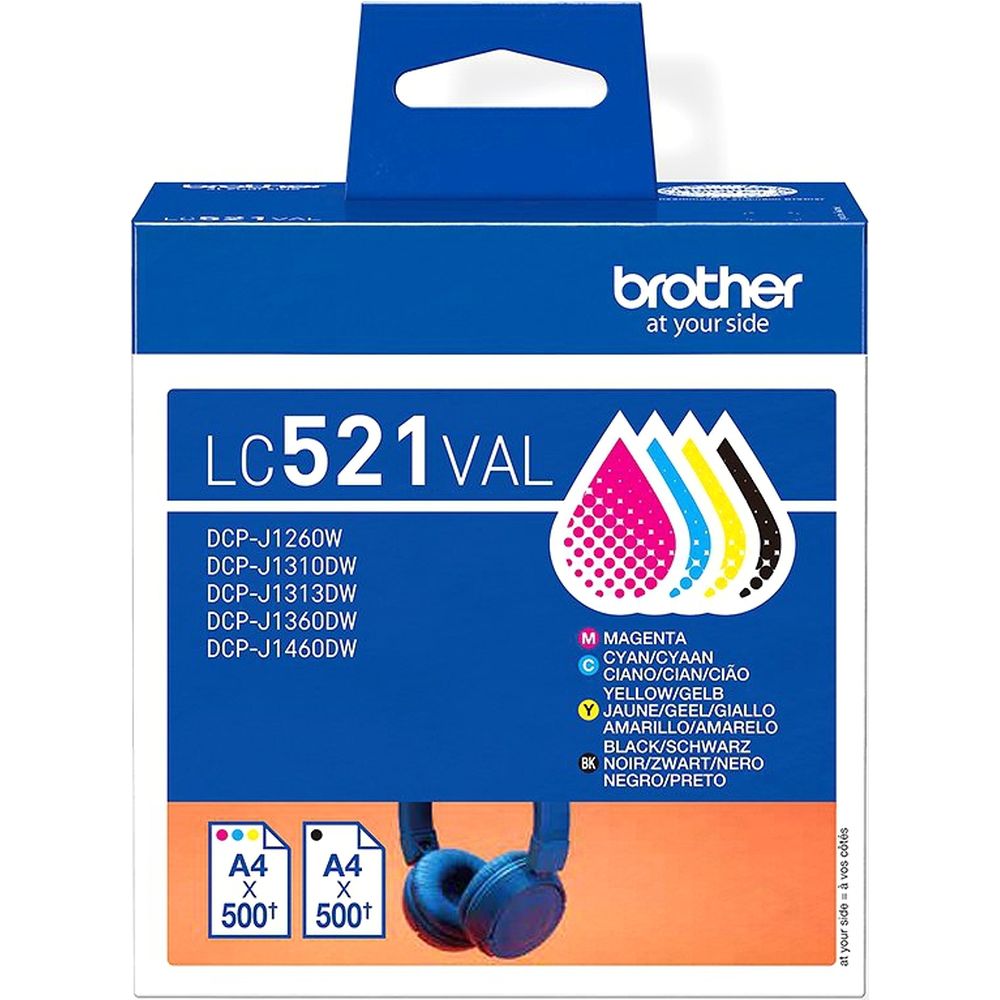 Brother LC-521VAL Tintenpatrone Vorteilspack