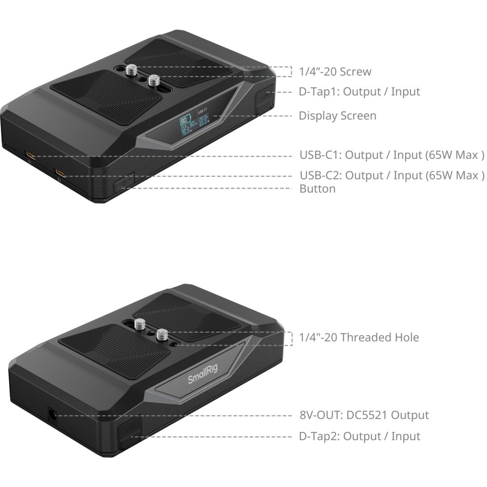 SmallRig 5248 CB75 Kit de batterie externe