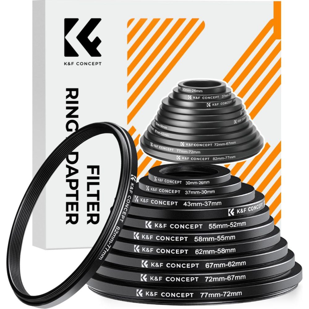 K&F Concept Step Down Ring Set 11-teilig (26-82mm)