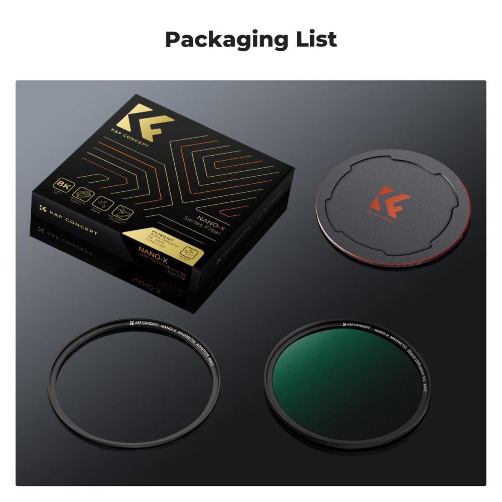 K&F Concept Magnetischer 1/4 Black Mist Filter Nano X - 58mm
