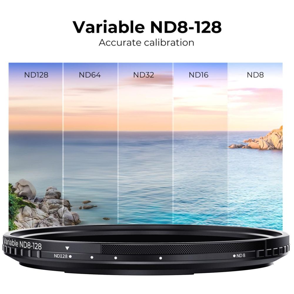 K&F Concept Variabler ND-Filter ND8-128 Nano X magnetisch 72mm