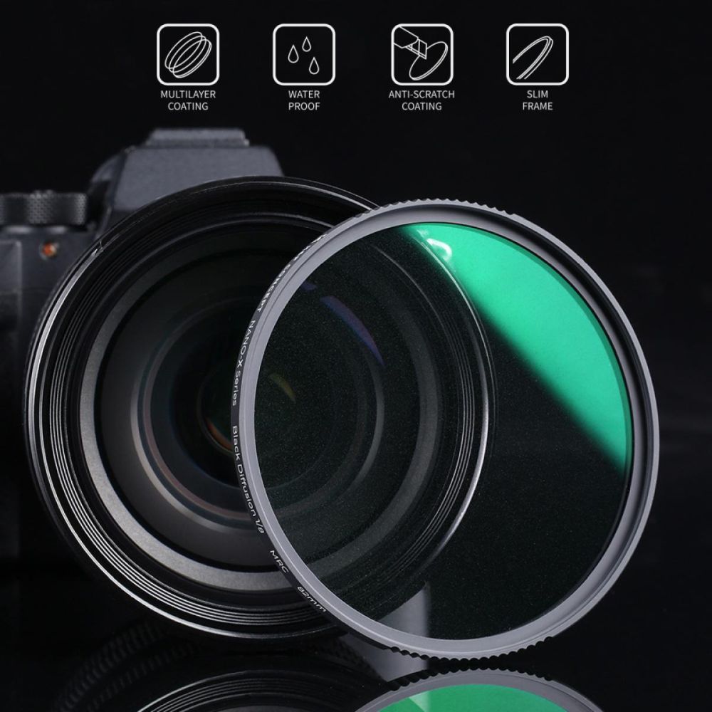 K&F Concept 1/8 Noir Mist Filtre Nano X - 55mm