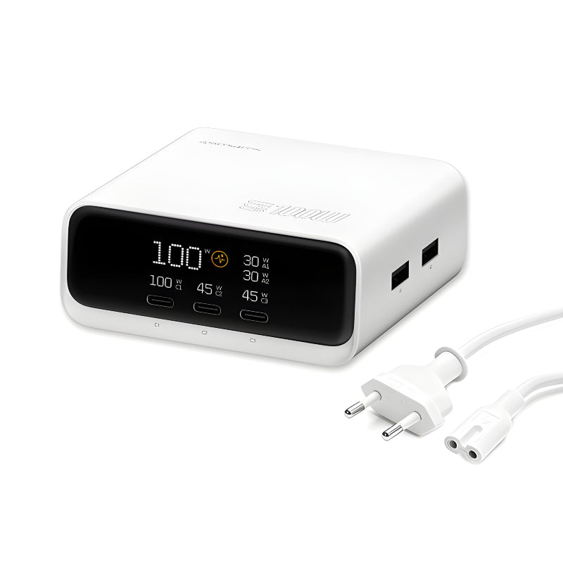 4smarts Desk Charger GaN Screen 100W 3C +2A