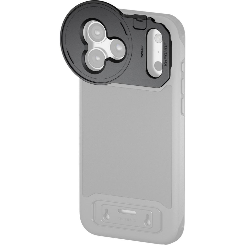 Tilta Khronos 58-mm-Filterfach für iPhone 17 Pro Max – Space Grau