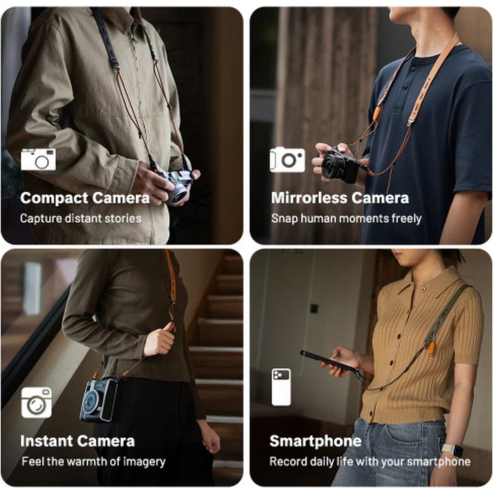 PGYTech Camera Strap Slim, Vintage-Caramel Brown