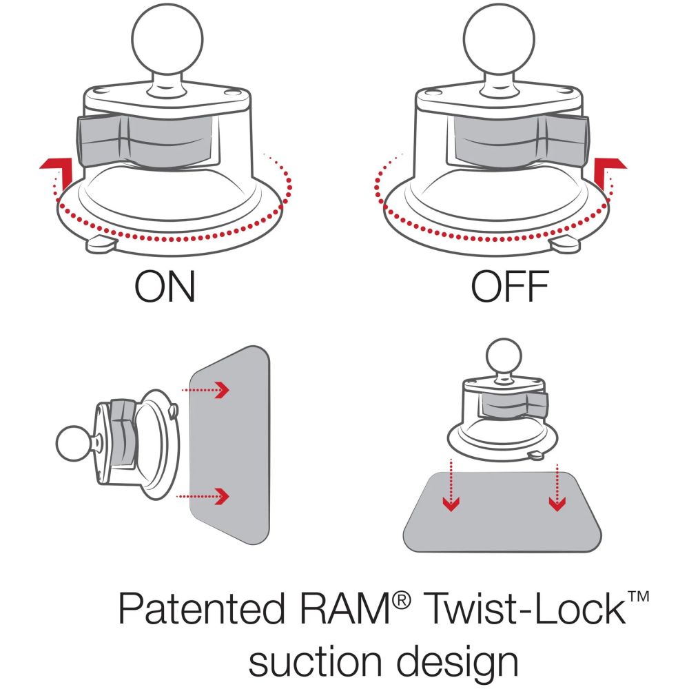 Ram X-Grip Phone Mount with Twist-Lock Suction Cup Base