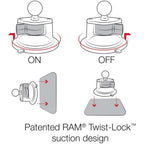 Ram X-Grip Phone Mount with Twist-Lock Suction Cup Base
