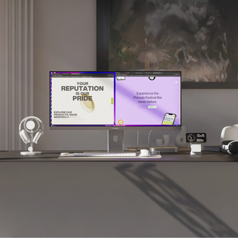 Alogic Edge 34„ Ultrawide WQHD LCD-Monitor, Silber