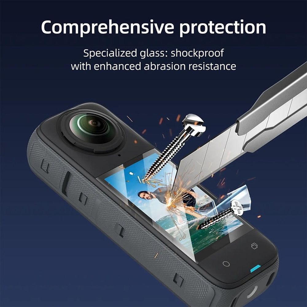 Telesin Displayschutzfolie aus gehärtetem Glas für Insta360 X4