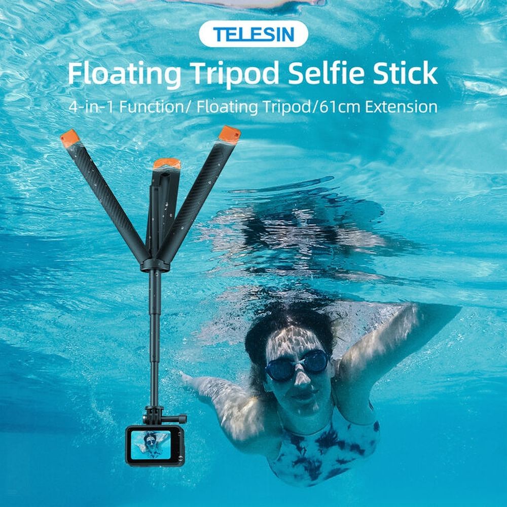 Telesin Floating selfie stick tripod for action cam