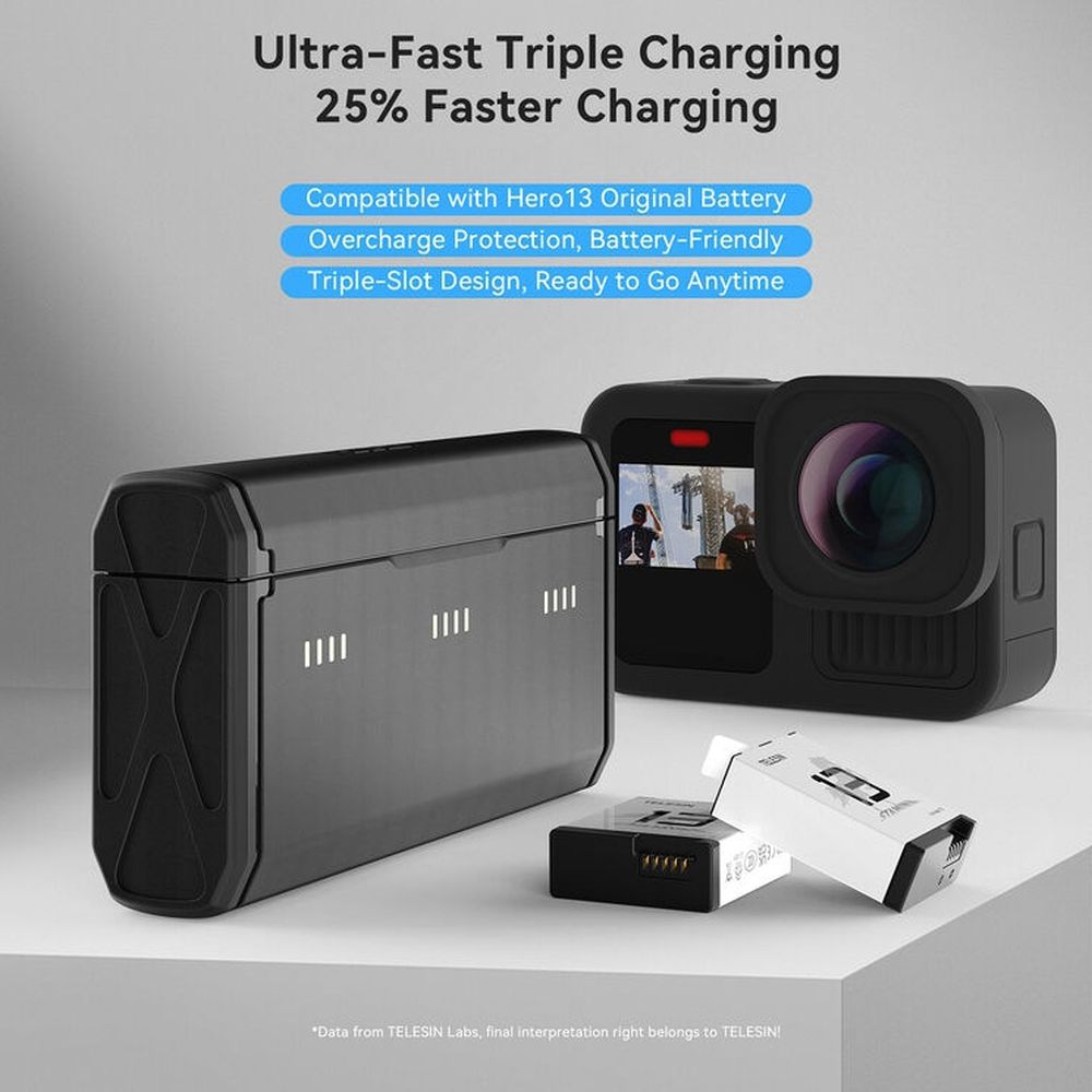 Telesin Boîtier de chargement de poche pour GoPro Hero 13
