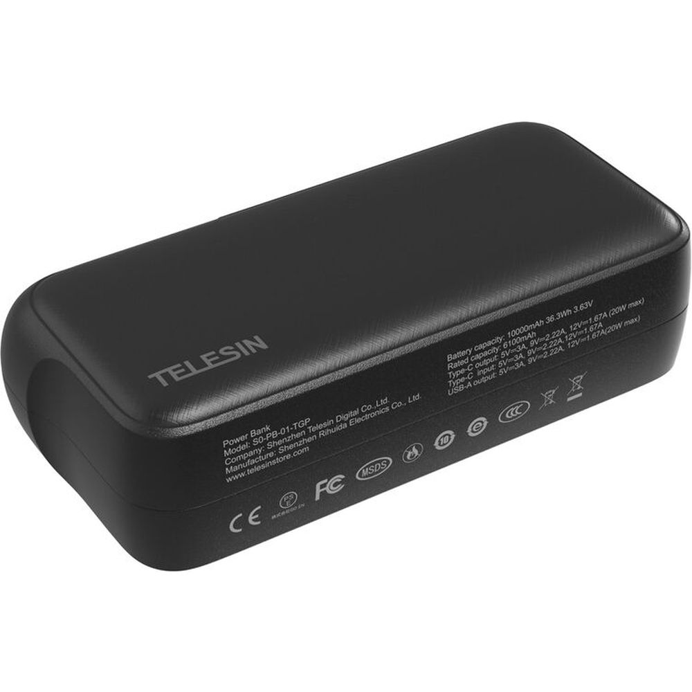 Telesin 10 000 mAh Batterie externe pour Batteries GoPro 13 - 20 W