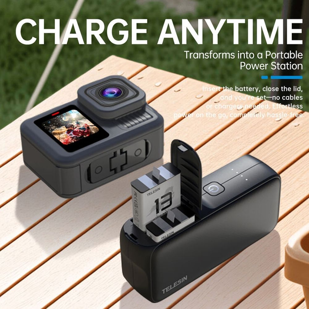 Telesin 10 000 mAh Batterie externe pour Batteries GoPro 13 - 20 W