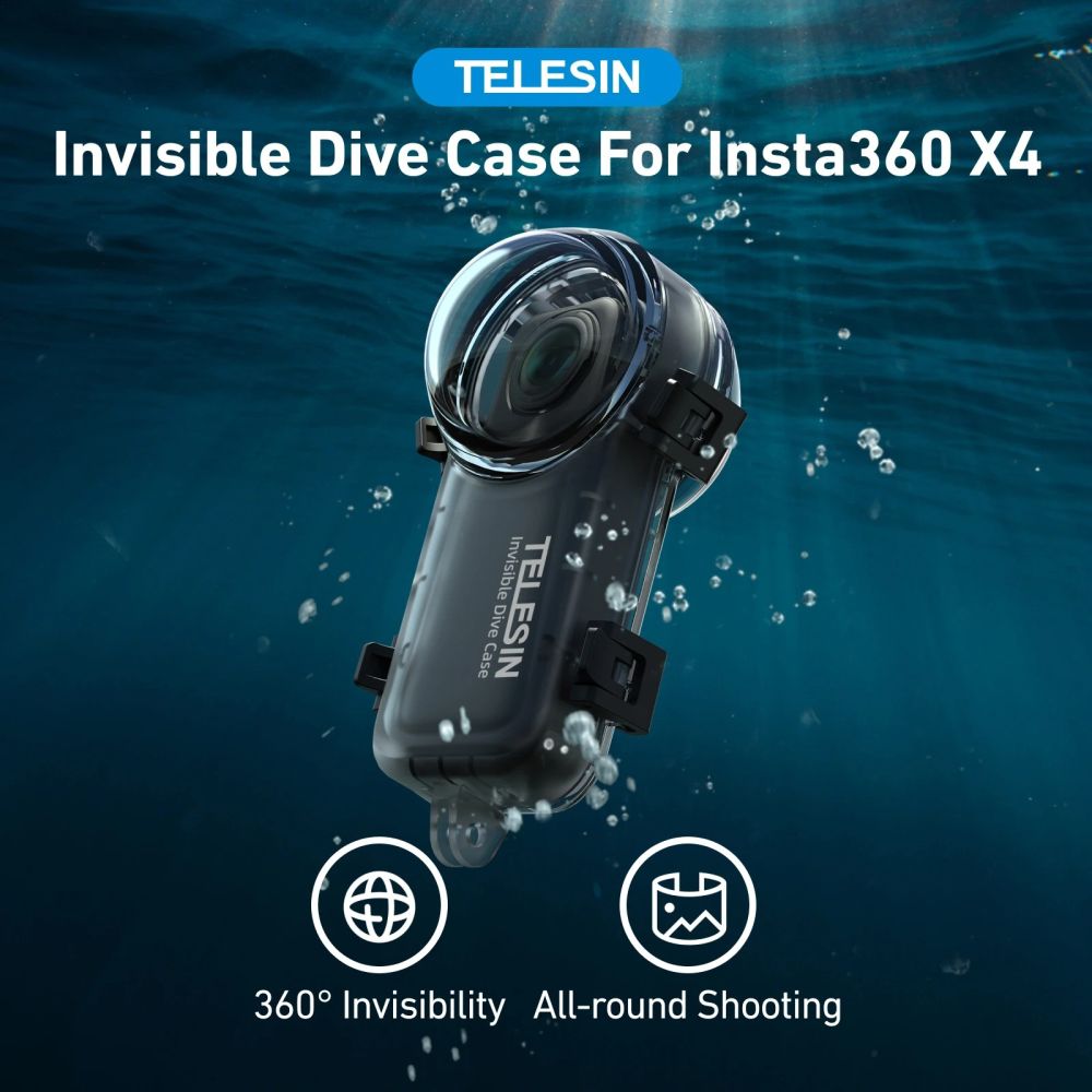 Telesin Unsichtbare Tauchtasche für Insta360 X4